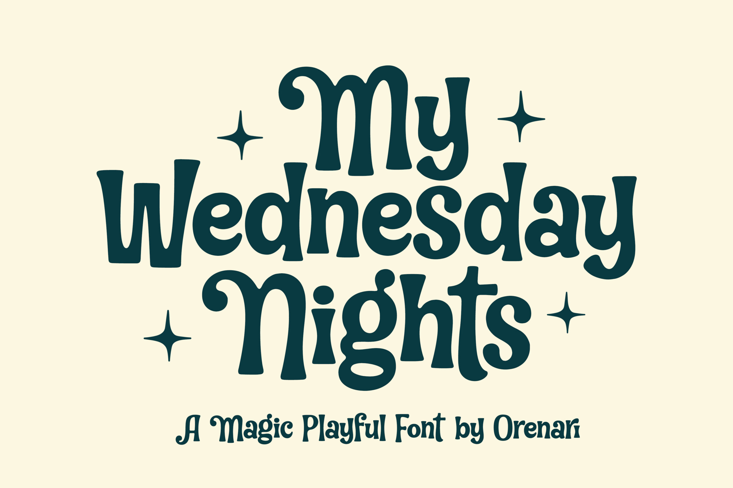 My Wednesday Nights – Cute Display Font