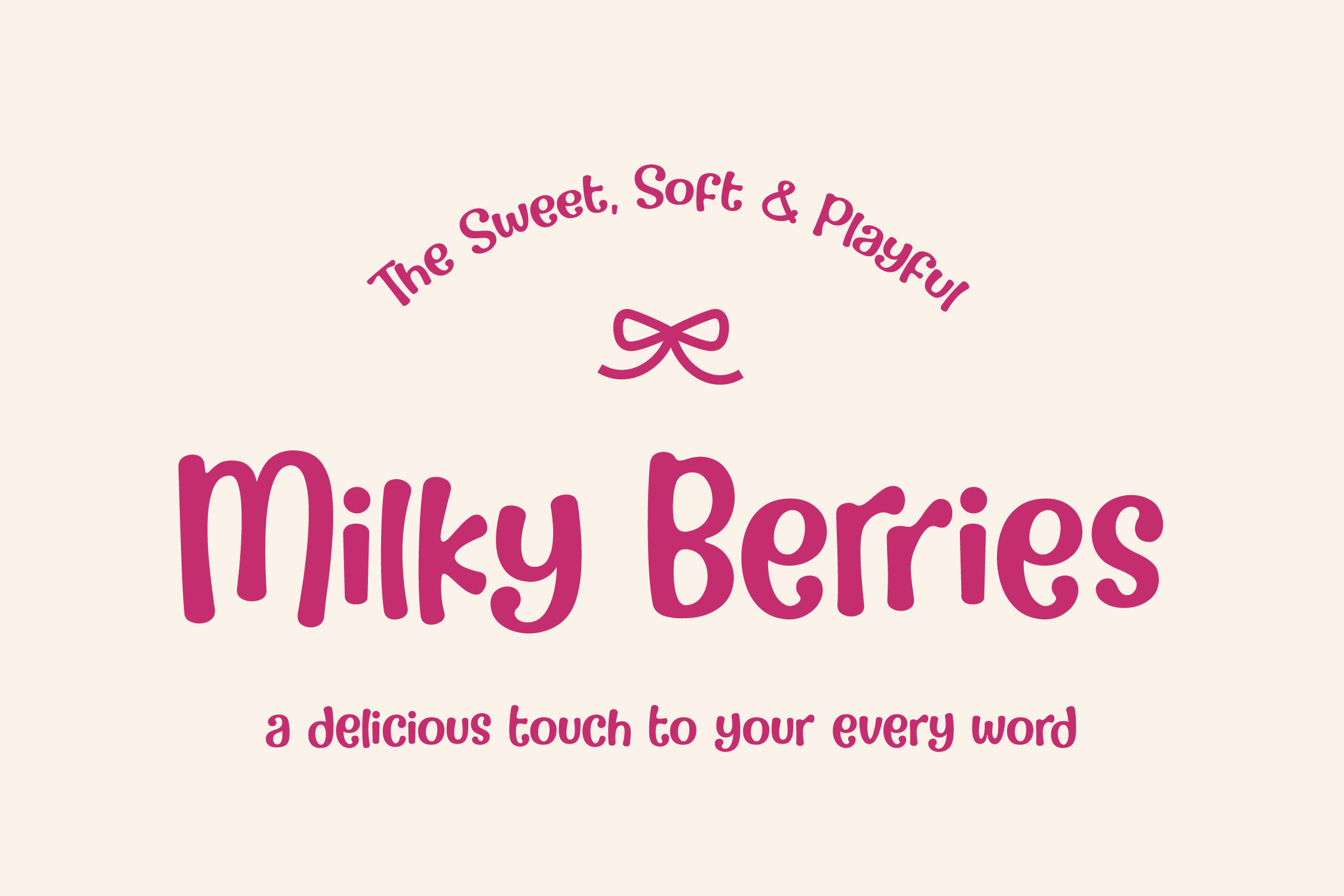 Milky Berries – Cute Display Font